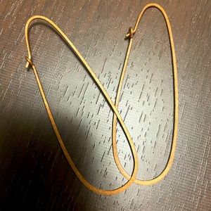 Handmade hammered copper hoops
